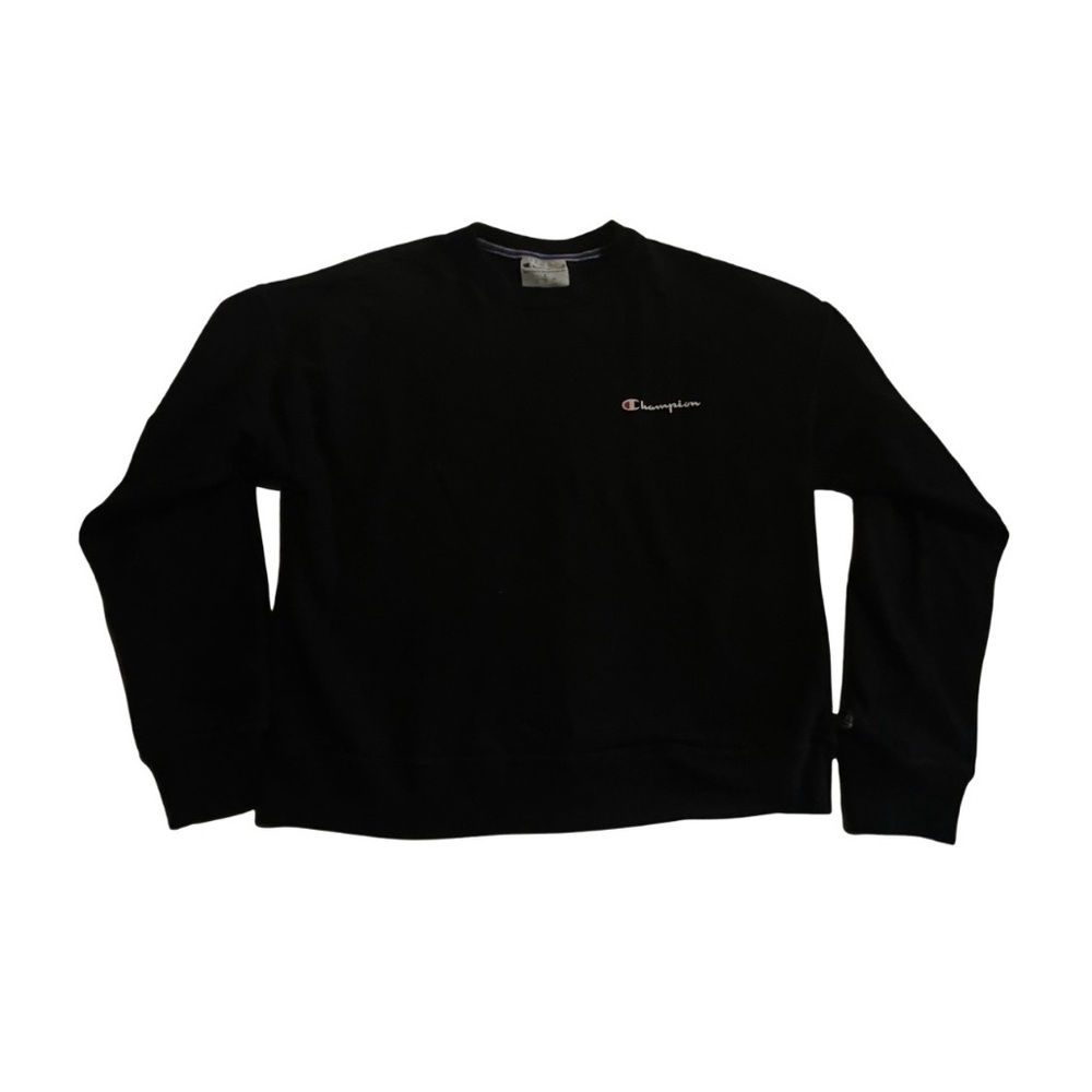 Men’s Champion Classic Black Crewneck Sweater